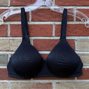 Vanity Fair NWOT Body Shine Full Coverage Black Wirefree T-shirt Bra 72298 🖤